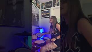 Thunderstruck Drum Cover acdc acdccover thunderstruck dcc classicrock femaledrummer [upl. by Ida603]