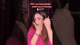 Easy peasy contour shortvideo makeup hairbun youtubevideo [upl. by Devina425]