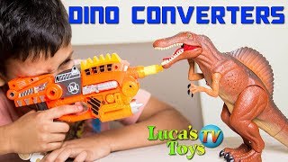 Dino Attack Converters transformer dinosaur gun review and test by Luca🦖 [upl. by Guildroy926]