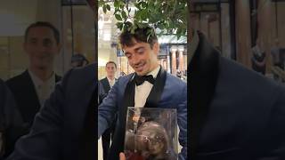 Charles Leclerc Receiving a gift very kind foryou automobile monaco ferrari charlesleclerc [upl. by Clarkin603]