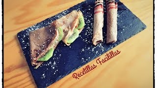 Receta Crepes de Chocolate y Fresa [upl. by Iznyl442]