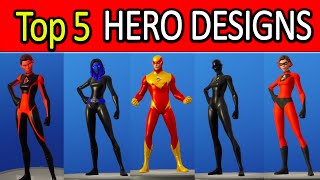 5 BEST CUSTOMIZE YOUR SUPERHERO DESIGN COMBOS in Fortnite Chapter 2 Season 4 [upl. by Analart864]