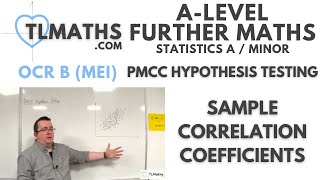 OCR MEI Statistics Minor C PMCC Hypothesis Testing 01 Sample Correlation Coefficients [upl. by Ulphia]