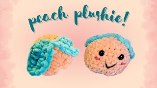 crochet peach plushie 🍑 easy amigurumi tutorial [upl. by Eniledam384]