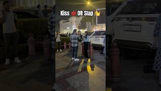 Kiss 💋 Or Slap 👋 Challenge 😂 shorts funnyshorts prank [upl. by Idnerb760]