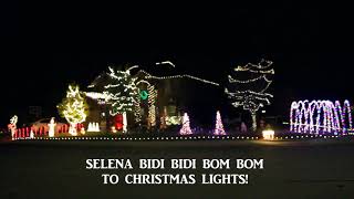 Selena Bidi Bidi Bom Bom Christmas Light Show  Boerne Texas [upl. by Ahseryt]