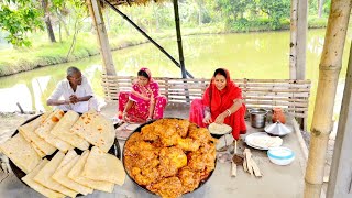 একদম কম তেল দিয়ে পকেট পরোটা সাথে দারুন স্বাদের চিকেন কষা রান্না করলাম সাথে জমিয়ে খাওয়া [upl. by Siuqram]