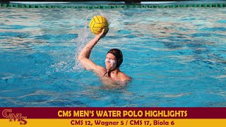 CMS Mens Water Polo Highlights vs WagnerBiola [upl. by Haceber]