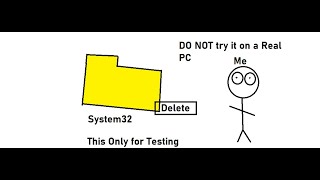 Deleting System32 on windows XP [upl. by Amlez260]