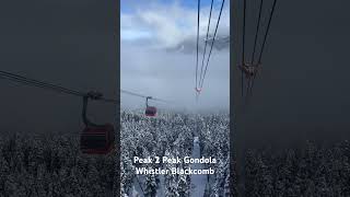 Winter Peak 2 Peak Gondola Whistler Blackcomb Ski Resort Canada [upl. by Sussi]