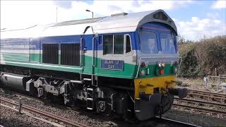 Freight trains amp light engine moves at Westbury amp Clink road jn 20th Feb 2018 [upl. by Ahsenyt801]