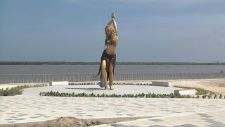 Shakiras Colombian home city unveils statue in her honour  AFP [upl. by Gaston266]