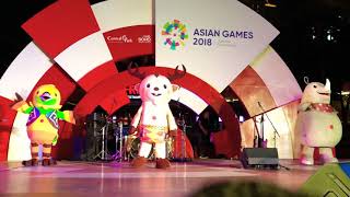 Perfomance Mascot Of Asian Games 2018  Bright as the sun [upl. by Itsrik]