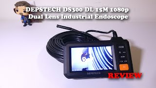 DEPSTECH DS300 DL 15M 1080p Dual Lens Industrial Endoscope REVIEW [upl. by Narra665]