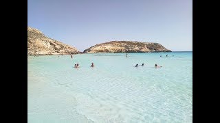 LAMPEDUSA SPIAGGIA DEI CONIGLI TRA CARAIBI E MALDIVE RABBIT ISLAND BETWEEN CARIBBEAN AND MALDIVES [upl. by Jessalyn42]