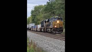 CSX Intermodal I018 in Newton Falls Ohio in October 2024 [upl. by Leimad]