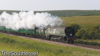 The Weathered Bulleid  34070 quotManstonquot in service on the Swanage Railway 0607062023 [upl. by Violeta]