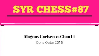 Magnus Carlsen vs Chao Li Doha Qatar 2015 [upl. by Einaled]