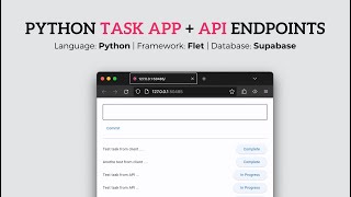 How To Use API Endpoints in Python GUI Apps  Flet Tutorial [upl. by Irrab]