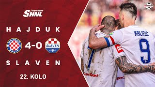 Sažetak HNK Hajduk 40 NK Slaven Belupo 22 kolo SuperSport HNL [upl. by Carrnan]