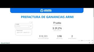 Prefactura ganancias Armi [upl. by Ahsirhcal]