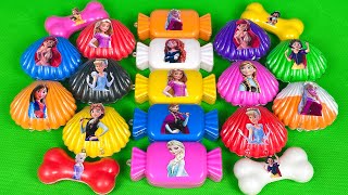 Digging Up Disney Princesses Slime With Seashell In Sand  Satisfying Slime ASRM [upl. by Hartfield902]