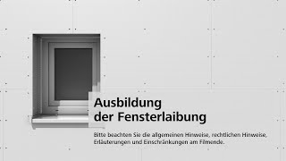 Vorgehängte hinterlüftete Fassade StoVentec R  Ausbildung der Fensterlaibung [upl. by Adigirb73]