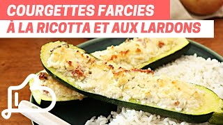 Recette Gourmande  Courgettes Farcies à la Ricotta et aux Lardons [upl. by Aniarrol]