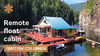 Offgrid float cabin retirement tiny dream home in BC wilderness [upl. by Aileen]