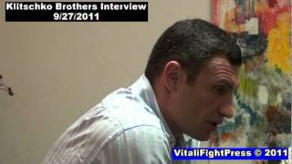 Klitschko Brothers Interview 9272011 [upl. by Butterfield17]