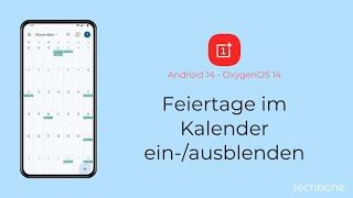 Feiertage im Kalender einblenden oder ausblenden  OnePlus Android 14  OxygenOS 14 [upl. by Juakn]