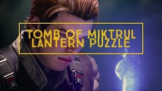 Star Wars Jedi Fallen Order  Tomb of Miktrull Lantern Puzzle Candle and Waterfall  Guide [upl. by Yenolem]