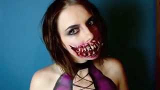 Mortal Kombats Mileena Inspired make up tutorial [upl. by Nahtnamas475]