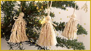 Easy DIY Macrame Angel Christmas Ornament [upl. by Radbun936]