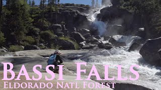 Bassi Falls CA FURY Backpacking Eldorado National Forest Sierra Nevada Waterfallshike Lake Tahoe [upl. by Airdnahs]