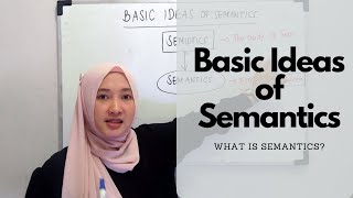 Lecture 1  Basic Ideas of Semantics Sentence Meaning [upl. by Ahcas]