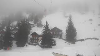 Cable Car Ride In Switzerland  Blatten  Belalp  Foggy Day [upl. by Essy]