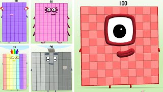 Meet The Numberblocks  Play Quiz Counting Learn To Draw Numbers 60  100  Kids Learning Game [upl. by Aicarg]