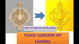 how to make 3d decor model in artcam 2018 [upl. by Yak699]