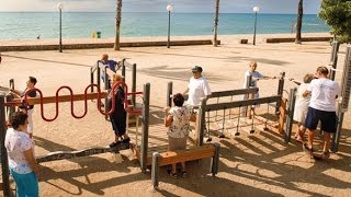 The World Spains senior citizens play at the playground [upl. by Ladd]