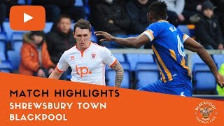 Match Highlights  Shrewsbury Town 1 Blackpool 0 [upl. by Euqinomad]