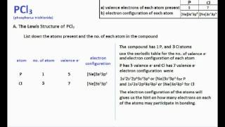 PCl3  Lewis Structure and Molecular Geometry [upl. by Enileqcaj457]