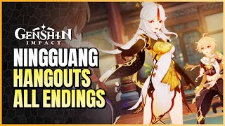 Ningguang Hangout All Endings  Hangout Events Series V  Genshin Impact Version 24 [upl. by Eimerej]