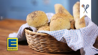 Brötchen backen  Teig zubereiten amp formen  EDEKA [upl. by Ahsiret]