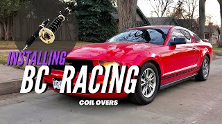 This Completely CHANGED My Mustang  Installing BC Racing Coil Overs on 2006 Ford Mustang S197 [upl. by Onirefez]