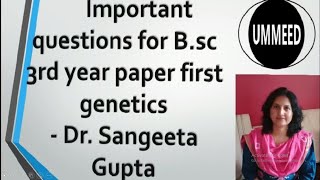 Very important questions  Bsc 3rd year  zoology paper  genetics [upl. by Perpetua561]