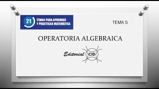 Tema 5 Operatoria Algebraica [upl. by Clement]