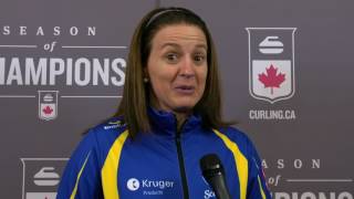 2017 Scotties Tournament Of Hearts  Media Scrum  Draw 5 [upl. by Dare116]