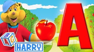 The Letter A  Learn The Alphabet With Phonics  ABC Harry Nursery Rhymes amp Kids Songs [upl. by Daniels]