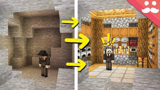 I made a Transforming Cave Base in Minecraft [upl. by Orsay442]